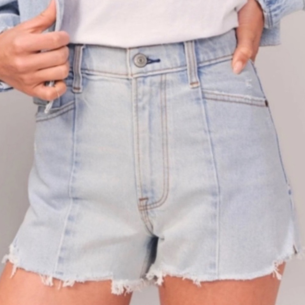 NWT Abercrombie & Fitch High Rise The Cuttoff Short Cotton Blend Size 0-25 $65